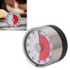 Retro Round Mechanical Visual Timer, Digital Countdown Timer for Kitchen Baking Study Work Hair Dyeing Fitness, ABS Material with Clear Scale and 304 Stainless Steel Design, view 2