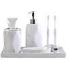 Marbled Bathroom Six-piece Set Nordic Supplies Suite Toilet Gargle Cup Wash Household view 1