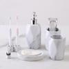 Marbled Bathroom Six-piece Set Nordic Supplies Suite Toilet Gargle Cup Wash Household view 3
