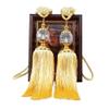 1Pair Tassel Curtain Tiebacks Single Hanging Ball Tassels Decorative Curtain Holdbacks for Drapes Decorative Tassel Ties Hook for Sheer Curtains(Golden Yellow) view 1