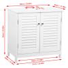 Duimimi Sink Storage Cabinet Under Sink Bathroom Cabinet White U Shaped Freestanding Cabinet with 2 Doors Shelf 60x35x58cm MDF for Pedestal Non Pedestal Sinks Home Storage view 3