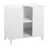 Duimimi Sink Storage Cabinet Under Sink Bathroom Cabinet White U Shaped Freestanding Cabinet with 2 Doors Shelf 60x35x58cm MDF for Pedestal Non Pedestal Sinks Home Storage view 4