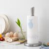 Stainless Steel Kitchen Countertop Roll Holder, Standing Paper Towel Roll Organize with Anti Slip Base(Silver) view 3