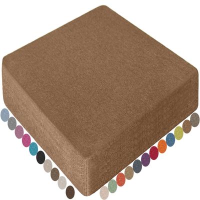 JACOJE Indoor/Outdoor Cushion Seat Square Non-Slip Chair Pads 1/2/3/4cm Thick Chair Cushions with Machine Washable Cover(@10,12x12x4in)