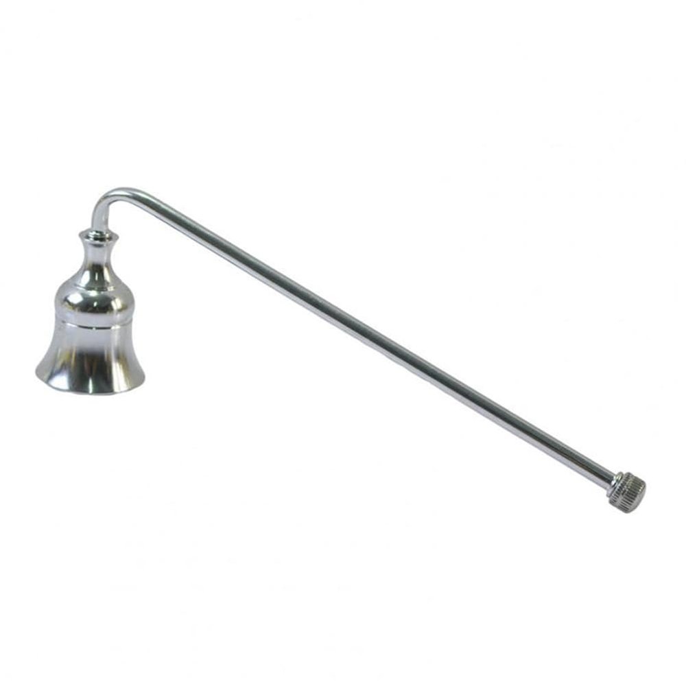 Antique Metal Candle Snuffer Elegant Reusable Candle Wick Extinguisher for Putting Out Flames(Short Handle-Silver)