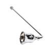 Antique Metal Candle Snuffer Elegant Reusable Candle Wick Extinguisher for Putting Out Flames(Short Handle-Silver) view 3