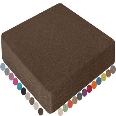 JACOJE Indoor/Outdoor Cushion Seat Square Non-Slip Chair Pads 1/2/3/4cm Thick Chair Cushions with Machine Washable Cover(@6,16x16x1in)