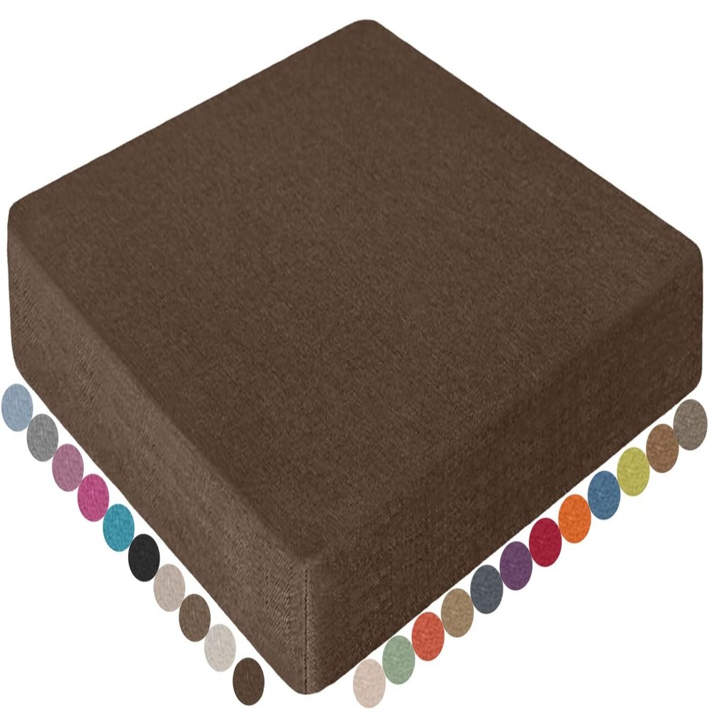 JACOJE Indoor/Outdoor Cushion Seat Square Non-Slip Chair Pads 1/2/3/4cm Thick Chair Cushions with Machine Washable Cover(@6,16x16x1in)