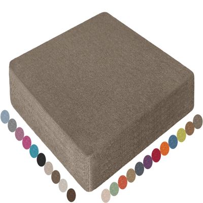 JACOJE Indoor/Outdoor Cushion Seat Square Non-Slip Chair Pads 1/2/3/4cm Thick Chair Cushions with Machine Washable Cover(@7,16x16x4in)