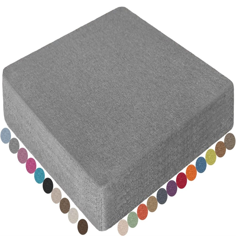 JACOJE Indoor/Outdoor Cushion Seat Square Non-Slip Chair Pads 1/2/3/4cm Thick Chair Cushions with Machine Washable Cover(@1,12x12x2in)