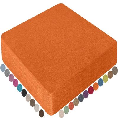 JACOJE Indoor/Outdoor Cushion Seat Square Non-Slip Chair Pads 1/2/3/4cm Thick Chair Cushions with Machine Washable Cover(@19,14x14x1in)