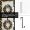 Nicoman Metal Wreath Hanger for Door, Over The Door Hook, Christmas Decoration Holder, 38cm Length (Grey) view 3