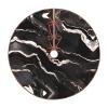 Black Rose Gold Marble Print Christmas Tree Dress Holiday Party Tree Dress Decorated New Year Halloween Tree mat view 1