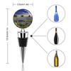 Zinc Alloy Texas Bluebonnets Scenery Wine Stopper Sealing Wine Bottle Stopper Reusable Beverage Preserver Decorations Wine Cork Plug for Party Holiday Wedding Camping Bar view 2