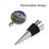 Zinc Alloy Texas Bluebonnets Scenery Wine Stopper Sealing Wine Bottle Stopper Reusable Beverage Preserver Decorations Wine Cork Plug for Party Holiday Wedding Camping Bar view 4