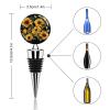 Zinc Alloy Sunflower Wine Stopper Sealing Wine Bottle Stopper Reusable Beverage Preserver Decorations Wine Cork Plug for Party Holiday Wedding Camping Bar view 2