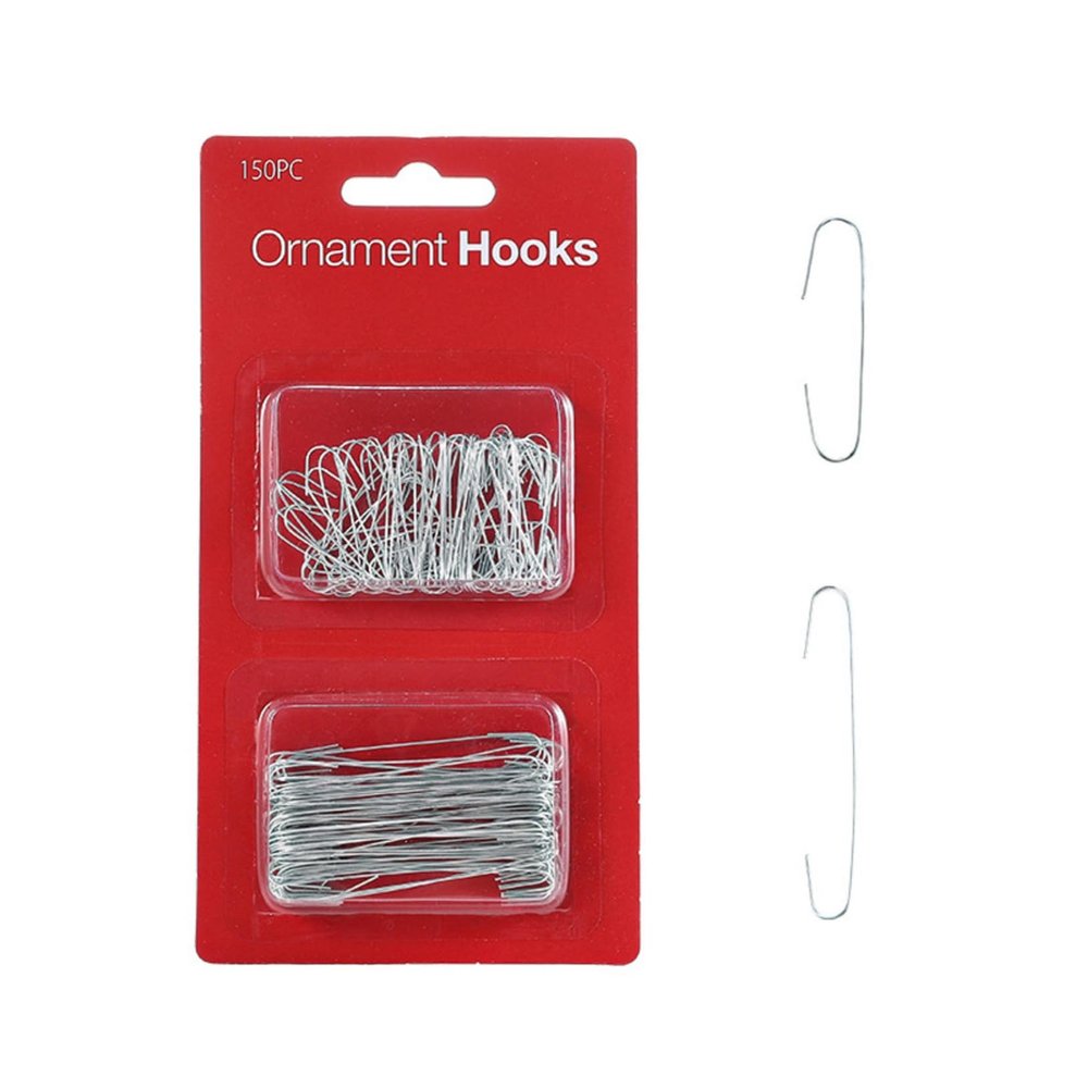 Christmas Tree Decorative Hanging Accessories Metal S-Hook Christmas Supplies Hook(Silver Small Hooks (150pcs)