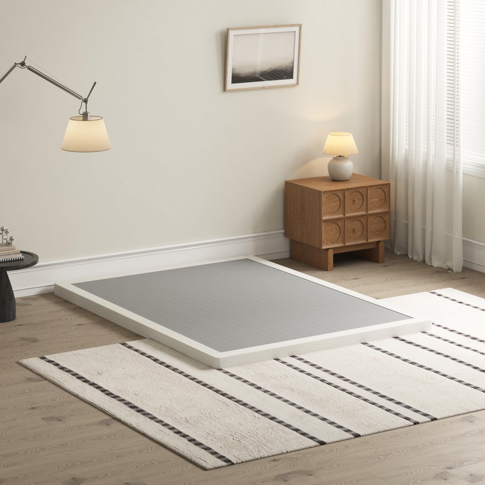 ZASHONT 2 Inch Thin Box Spring for Full Bed Bases - Heavy Duty Metal Mattress Foundation with Fabric Cover,Low Profile Full Box Spring Only,Noise Free,Easy Assembly