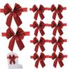 KUYYFDS Red Chair Sashes 10PCS Elegant Elastic Chair Bows Bands for Wedding Party Hotel Christmas Halloween Decoration Red view 1
