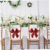 KUYYFDS Red Chair Sashes 10PCS Elegant Elastic Chair Bows Bands for Wedding Party Hotel Christmas Halloween Decoration Red view 4