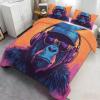 BAUAOTI Gorilla Bedding Set Queen, Gorilla Duvet Cover, Hip Hop Boy's Room Comforter Set, Soft Breathable with Zipper Closure Duvet Cover 3 Pieces 90x90, 2 Pillow Shams view 3