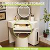Vyntyra Makeup Vanity Desk with Drawers,Modern Ample Storage Dressing Table,Wider TabletopSide Cabinetfor Bedrooms & Dressing Rooms(60) view 4