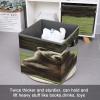 Hi Bear Sit on The Lawn Storage Box Simple Style Storage Cubes Folding Closet Organizers Fabric Boxs with Double Handles for Organization Pantry Closet Shelves Offices view 3