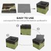 Hi Bear Sit on The Lawn Storage Box Simple Style Storage Cubes Folding Closet Organizers Fabric Boxs with Double Handles for Organization Pantry Closet Shelves Offices view 4