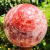 OQATNXUR 1pc 900-1000g Red Stripe Pork Stone Quartz Crystal Sphere Ball view 3