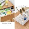 10Pcs Drawer Dividers,Adjustable Divider Drawer, Drawer Organiser System, Drawer Divider for Cupboard,(Pink 38x11cm) view 3