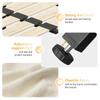 King Size Bed Frame with Ultra-Soft Cloud Pillow Tufted Headboard, Chenille Upholstered Platform Bed with Metal & Wooden Double-Slat Support, Sturdy Noise-Free Structure, No Box Spring Needed, White view 4