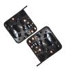 Black Mystery Heart Stone Pot Holders Sets.Twopiece Set with Silicone Nonslip mat and Hanging Loop, Suitable for Cooking, Oven use, and Grilling. view 2