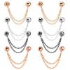 8Pcs Magnetic Clothing Clips with Chain, Multi-Function Magnetic Clothing Clips for Women Clothes Sleeves, Blouses, T Shirt, Pants(Color:Gold+Silver+Black+Rose Gold) view 1