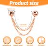 8Pcs Magnetic Clothing Clips with Chain, Multi-Function Magnetic Clothing Clips for Women Clothes Sleeves, Blouses, T Shirt, Pants(Color:Gold+Silver+Black+Rose Gold) view 2
