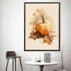 HSHYXARTYX Canvas Art Poster Rustic Autumn Pumpkin Botanical Art Print Bedroom and Kitchen Office Wall Decoration 8X12inch view 2