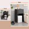 JOSIAHCQ Mobile Robot Vacuum Storage Cabinet with Wheels Hidden Sweeper Robot Stand End Side Table with Doors for Home Office Living Room view 4