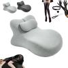 27 Ergonomic Wedge Design, Intimacy Pillow, Memory Foam Contoured Support for Waist and Neck, Ideal for Deep Position Support and Deeper Connection, for All Postures (Light Gray) view 1