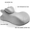 27 Ergonomic Wedge Design, Intimacy Pillow, Memory Foam Contoured Support for Waist and Neck, Ideal for Deep Position Support and Deeper Connection, for All Postures (Light Gray) view 4