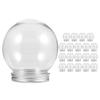 MUELODSIC 20pcs Clear Plastic Snow Globes DIY Water Globes for Candy Storage Multi-use Fillable Balls with Screw Caps Lightweight and Decorative Treat Boxes for Christmas and Home Display view 1