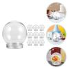 MUELODSIC 20pcs Clear Plastic Snow Globes DIY Water Globes for Candy Storage Multi-use Fillable Balls with Screw Caps Lightweight and Decorative Treat Boxes for Christmas and Home Display view 2
