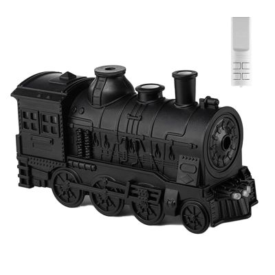 Train-Shaped Humidifier with Essential Oil Diffuser300ml Large Capacity, Ultrasonic Dual Mist Output, LED Night Light, Remote Control, Automatic Shutdown, Ultra-Quiet Operation,for Bedrooms(Black)