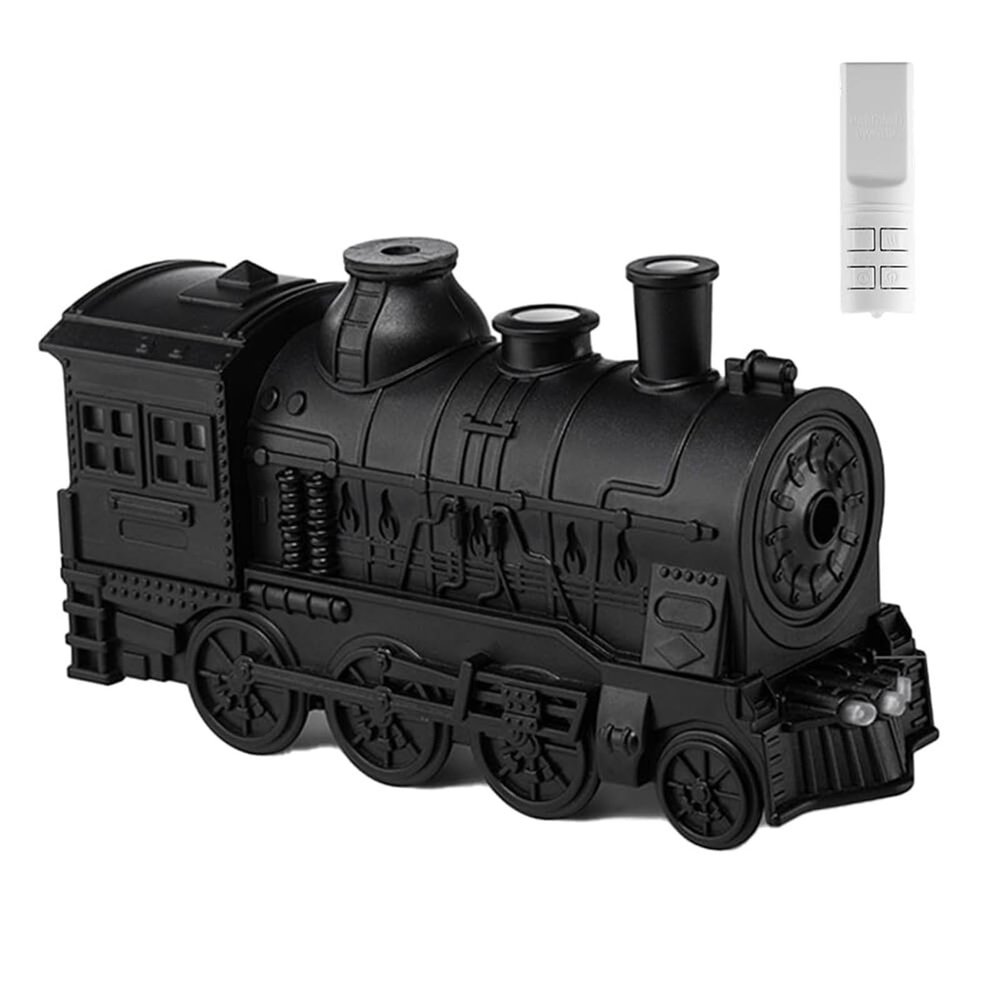 Train-Shaped Humidifier with Essential Oil Diffuser300ml Large Capacity, Ultrasonic Dual Mist Output, LED Night Light, Remote Control, Automatic Shutdown, Ultra-Quiet Operation,for Bedrooms(Black)