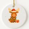 2025 Personalized Animals Christmas Ornament for Kids  Custom Name Cute Forest & Zoo Animal Series  Quality Keepsake (Moose) view 2