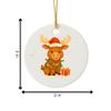 2025 Personalized Animals Christmas Ornament for Kids  Custom Name Cute Forest & Zoo Animal Series  Quality Keepsake (Moose) view 3