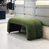 FUNEWBO End of Bed Bench, Modern Fabric Upholstered Entryway Bench, Footrest Stool Accent Bench with Solid Wood Frame for Bedroom Living Room(55.1 * 13.8 * 17.7in, Green) view 4