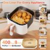 400 Pcs Air Fryer Liners Disposable, 8 Square Unbleached Heavy Duty Air Fryer Paper Liners, Parchment Paper for 5-8 qt Airfryer Basket, Non-Stick & Non-Leak Airfryer Liners for Deep Fryer Accessories view 4