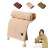 Portable Heated Blanket Shawl Wrap for Women, USB Electric Heating, Rapid Warm Wearable Electric Shawl, Machine Washable(Apricot) view 1