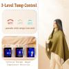 Portable Heated Blanket Shawl Wrap for Women, USB Electric Heating, Rapid Warm Wearable Electric Shawl, Machine Washable(Apricot) view 4