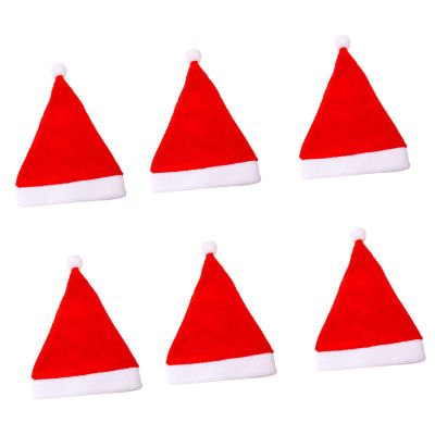 arzgul Soft Plush Santa Hats Classical Design Christmas Cap For Adult Kids Indoor Outdoor Holiday Party Gathering Headpiece(Short plush hat adul,6)