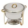 LOHISHILO Chafing Dish Buffet Set,14.2 Qt Catering Buffet Food Warmer Chafers with Top Lid Stainless, for Party, Restaurants, Hotels, Schools, Offices, Food Trucks,Cafeterias, Pizzerias, Gold view 1